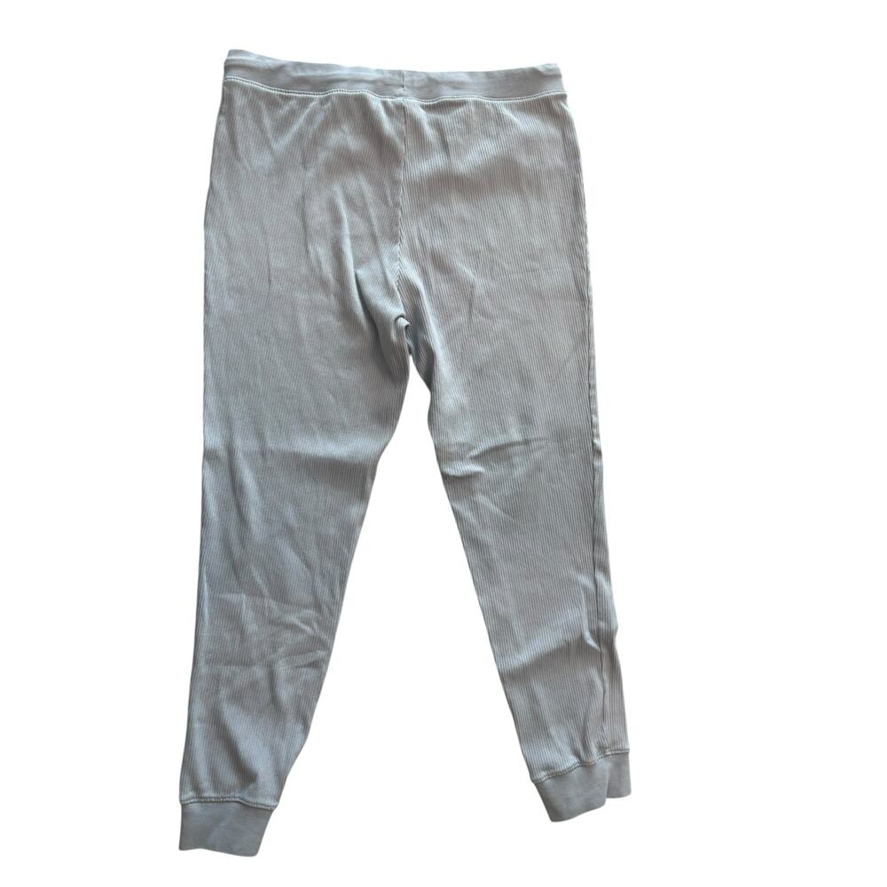 H&M BABY BLUE RIBBED MATCHING SET T-SHIRT JOGGERS CO-ORD SIZE LARGE - Picture 3 of 8